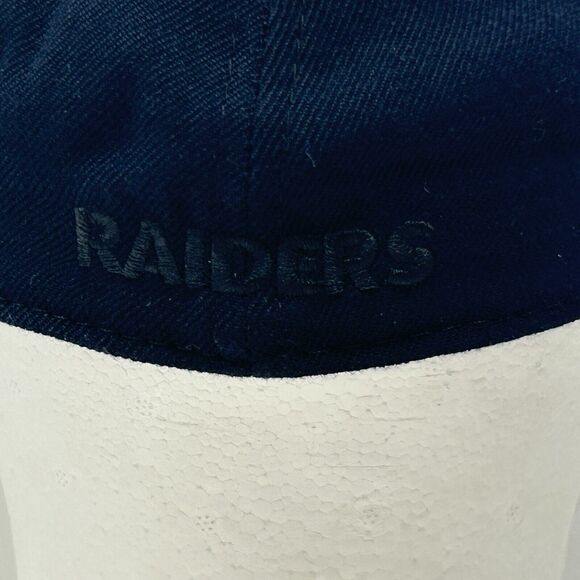 Las Vegas Raiders Hat Baseball Cap Flex Fitted OSFA NFL Reebok One Fit Navy Blue - Picture 9 of 13